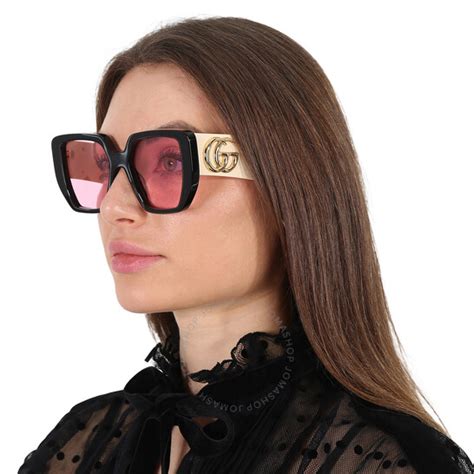 gucci gg0956s pink|Gucci geometric frame sunglasses.